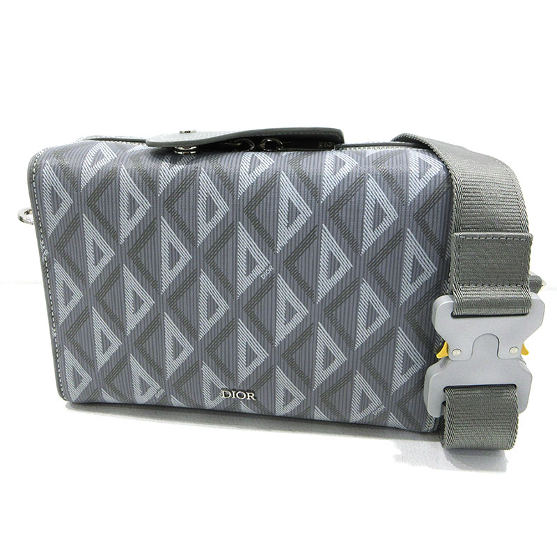 【中古】Christian Dior | クリスチャンディオール ランゴ22 CDダイヤモンド ショルダーバッグ 1ADPO249CDP グレー【三重本店】|お宝市番館