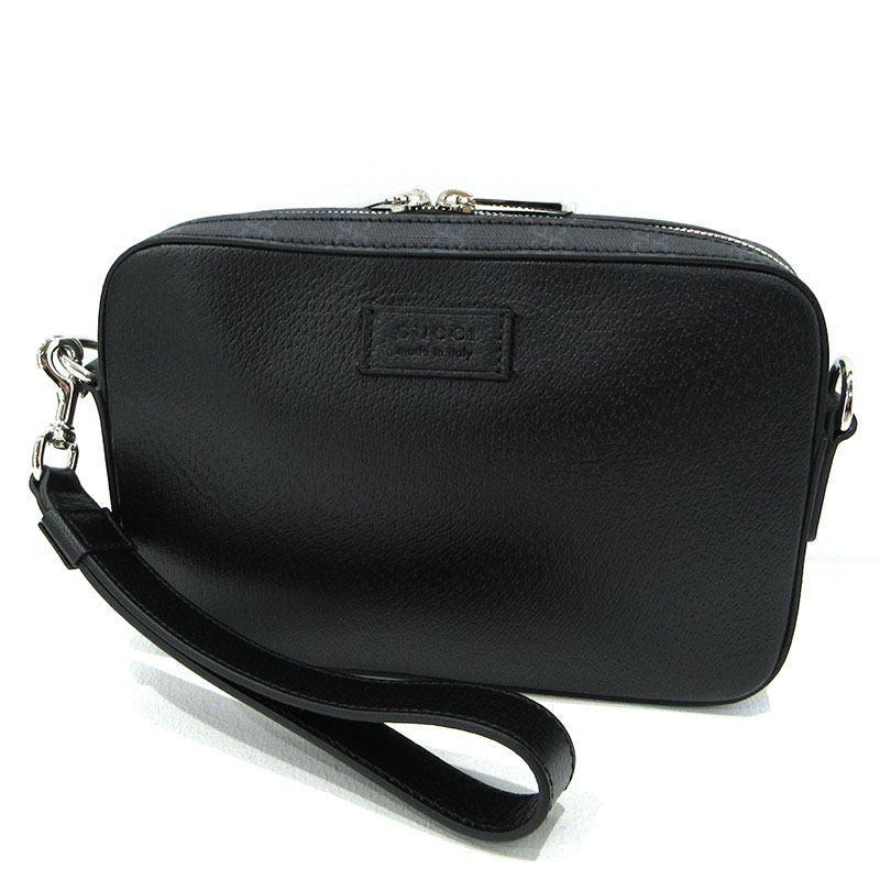 【中古】GUCCI | グッチ GGスプリーム クラッチペダル御徒面子 ショルダーバッグ 795465 黒いこと【三重中央局】