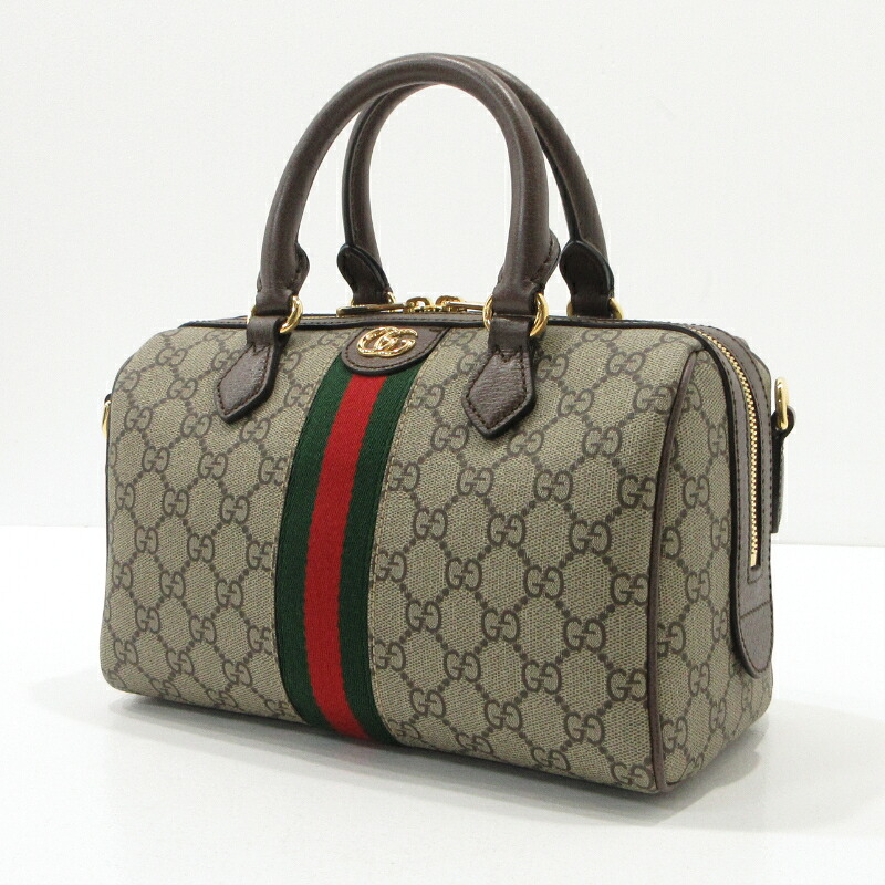 【中古】GUCCI | グッチ GGスプリーム オフィディア ハンドバック スモール ボストンバッグ 772061 赤銅色系【三重中央局】