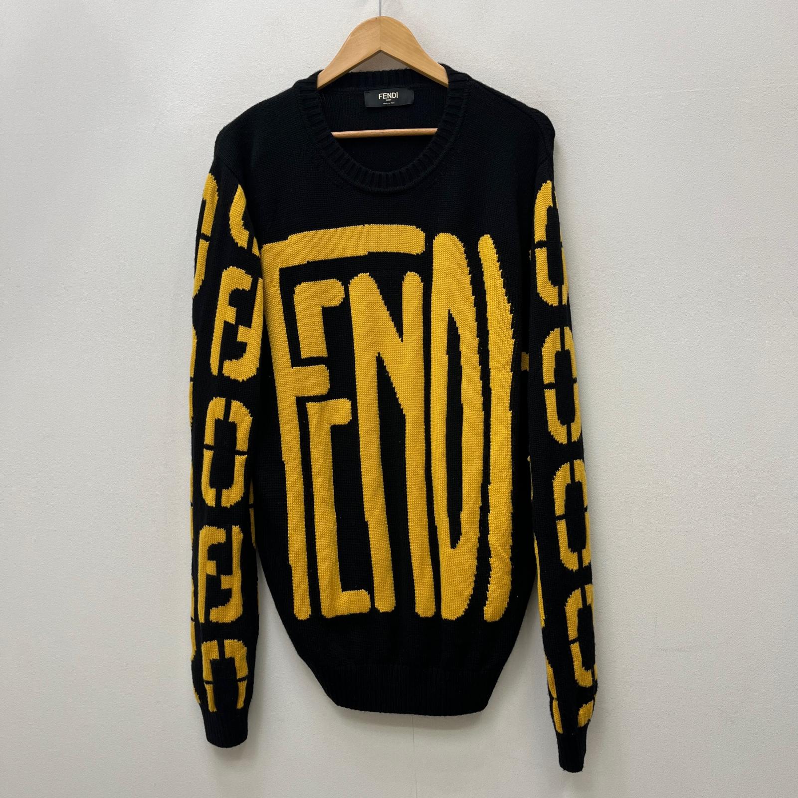 【中古】FENDI | フェンディ 国内正規品　BIG LOGO CREW NECK KNIT ニット ]FZY111 ADU6 サイズ：54【加古川店】