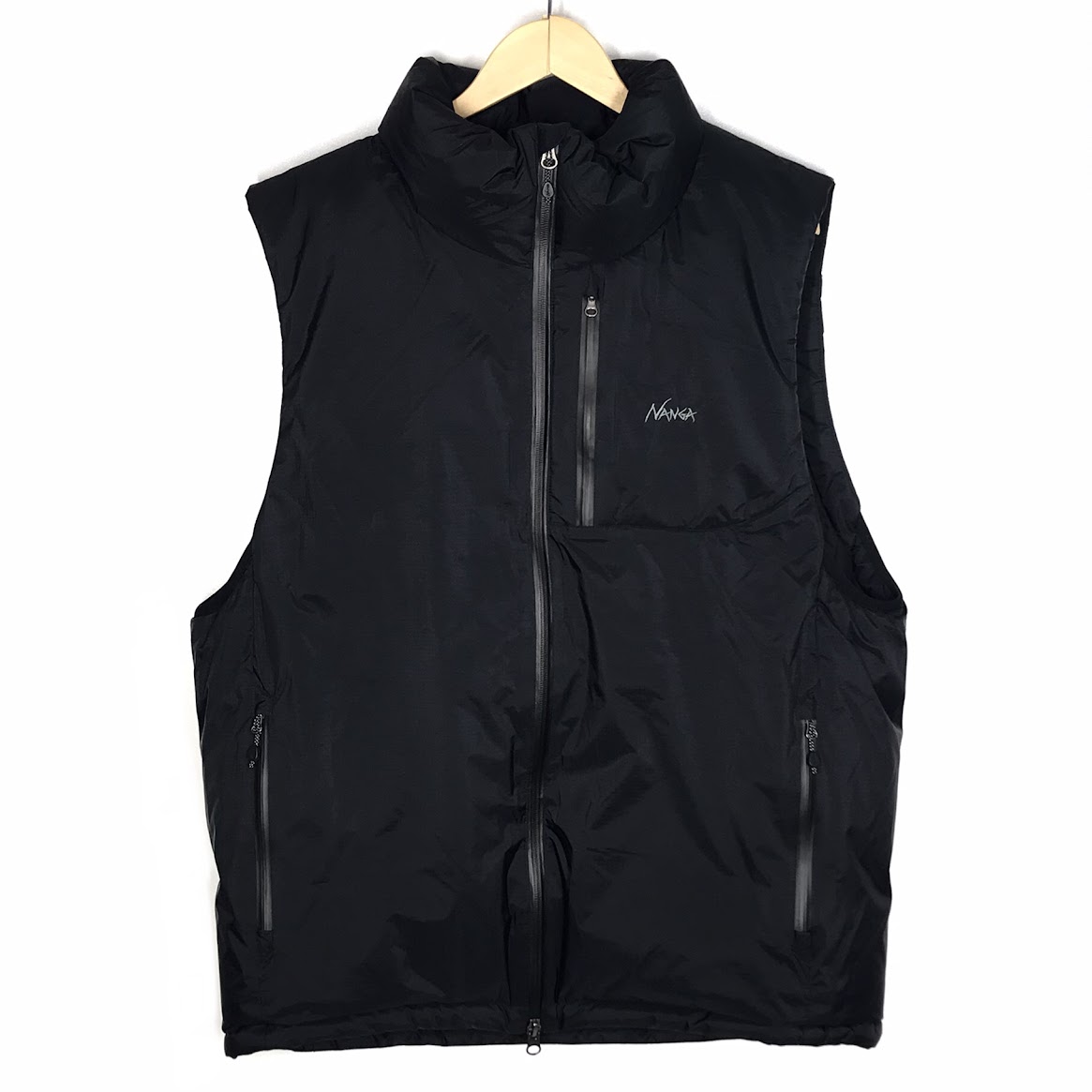 【中古】NANGA | ナンガ AURORA TEX STAND COLLAR DOWN VEST オーロラテックス 落ち込むより良い ND2441-1N010 黒いこと 大いさ：L【倉吉店】
