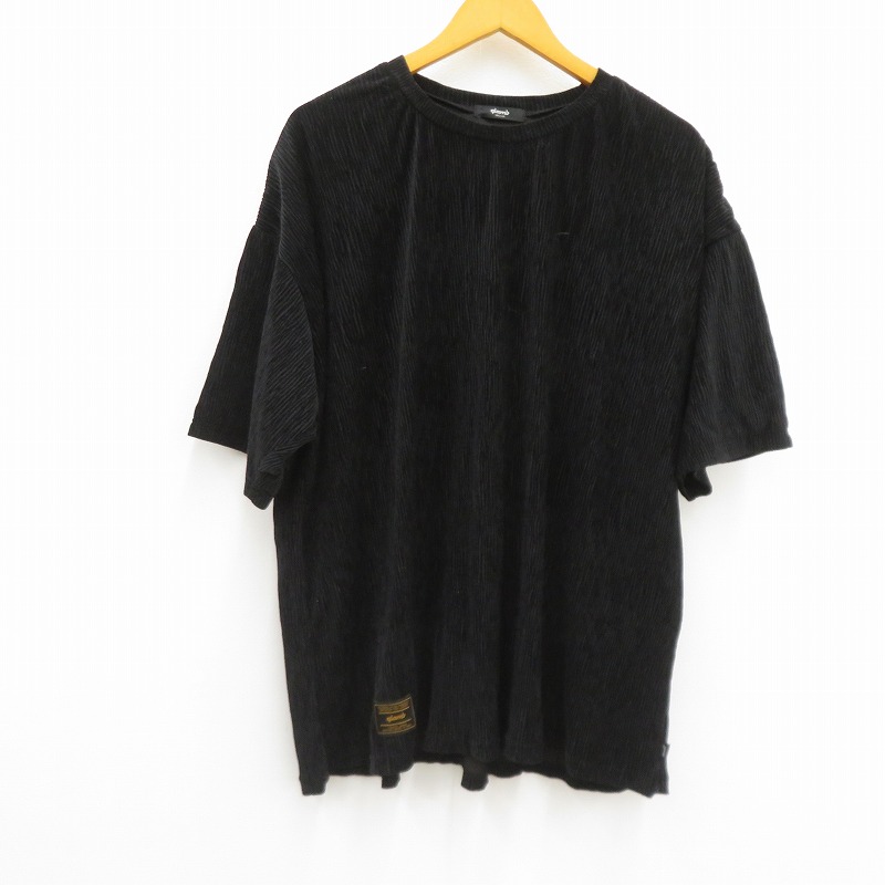 【中古】glamb | グラム Glamour Crepe T-Shirt 半袖Ｔシャツ GB0225/CS17 ブラック サイズ：M【瀬戸大橋店】