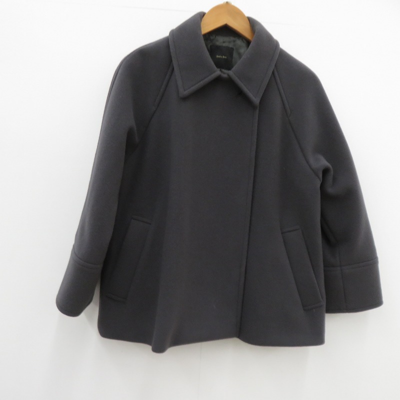 【中古】Spick\u0026Span | スピックアンドスパン W/Nyモッサステンカラーショートコート  24-020-200-2090 薄墨色 大きさ：34【瀬戸大橋店】