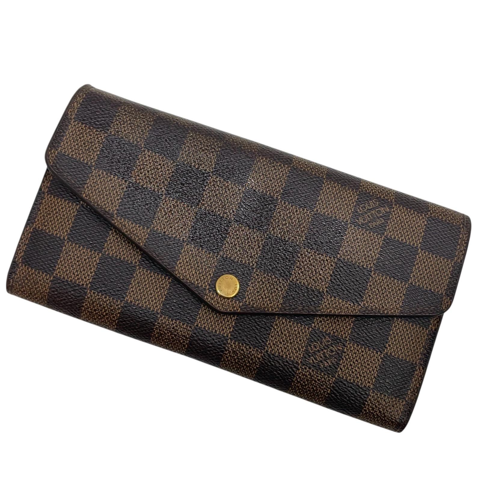 【中古】LOUIS VUITTON | ルイ・ヴィトン ポルトフォイユ サラ ダミエ 二つ折り長金入れ N63209 赤銅色【尾張小牧店】