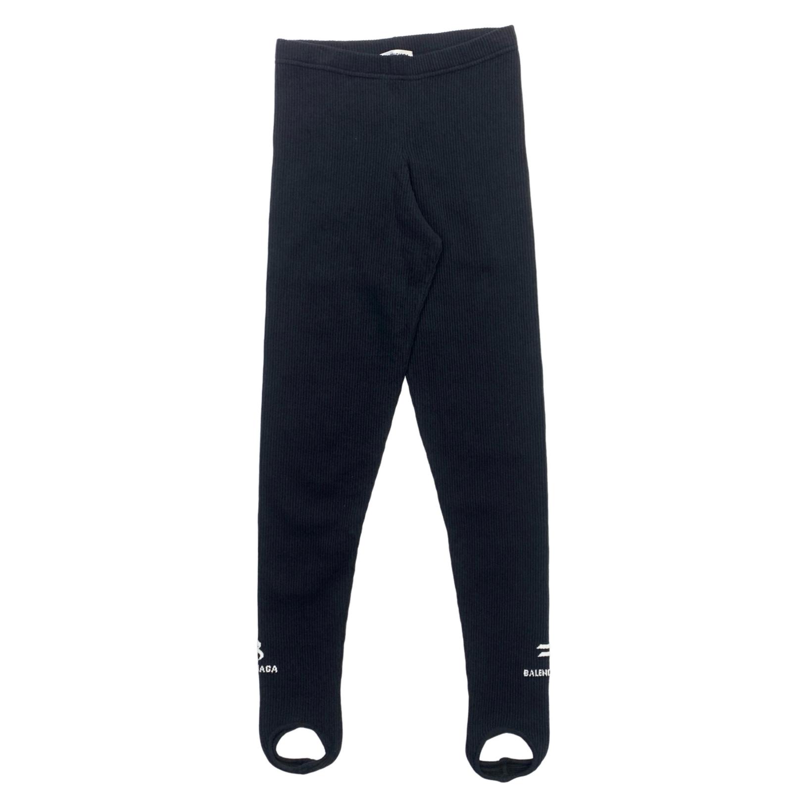 【中古】BALENCIAGA | バレンシアガ Rib Knit Stirrup Leggigns  レギンス 黒いこと 大いさ：M【瀬戸大橋店】 ボトムス-パンツ-レディースファッション