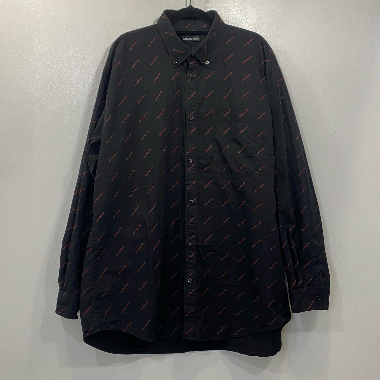 【中古】BALENCIAGA | バレンシアガ 長袖プルオーバー 534333 TBL96 総柄 大いさ：41【姫路東店】 トップス-その他-メンズファッション