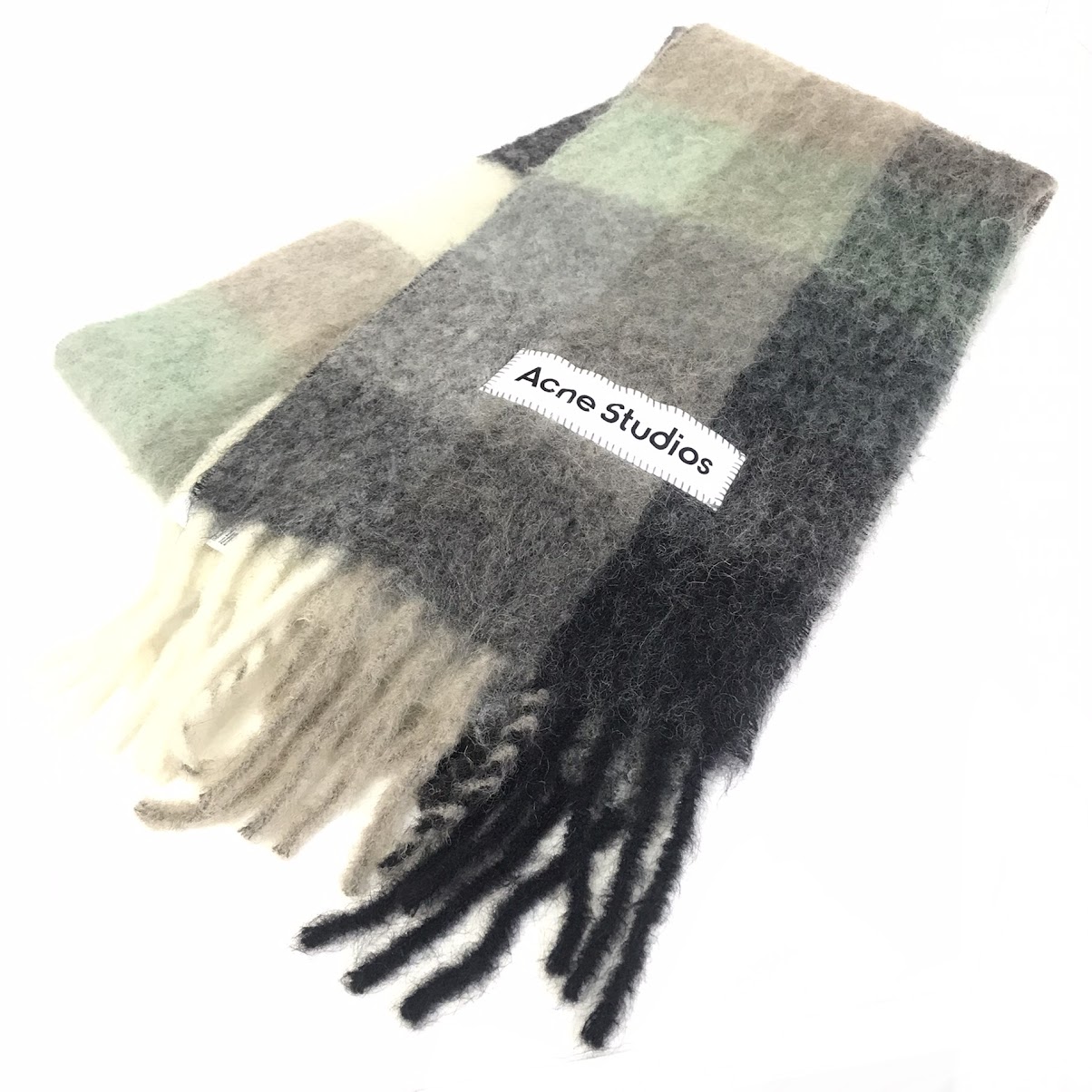 【中古】ACNE STUDIOS | アクネストゥディオズ モヘアチェックスカーフ えり巻き マルチ色つや【倉吉店】