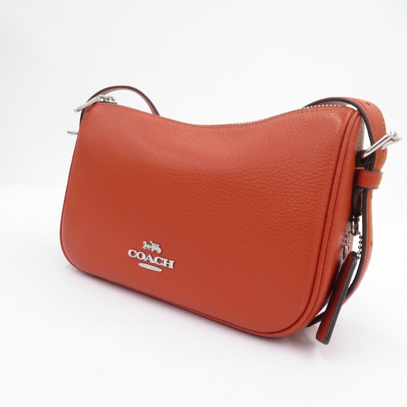 【中古】COACH | コーチ職 ケイリー ショルダーバッグ L2439-CY707 オレンジ色【瀬戸大橋店】