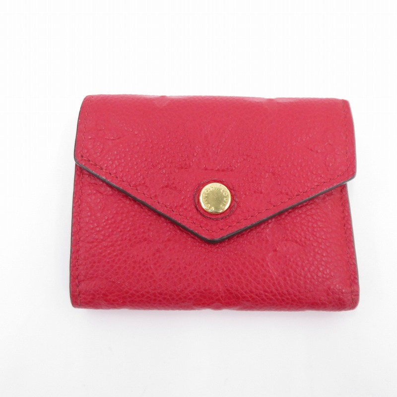 【中古】LOUIS VUITTON | ルイ・ヴィトン ポルトフォイユ・ゾエ モノグラム アン工業プラント 三つ折り紙入れ M58879 赤いこと【瀬戸大橋店】