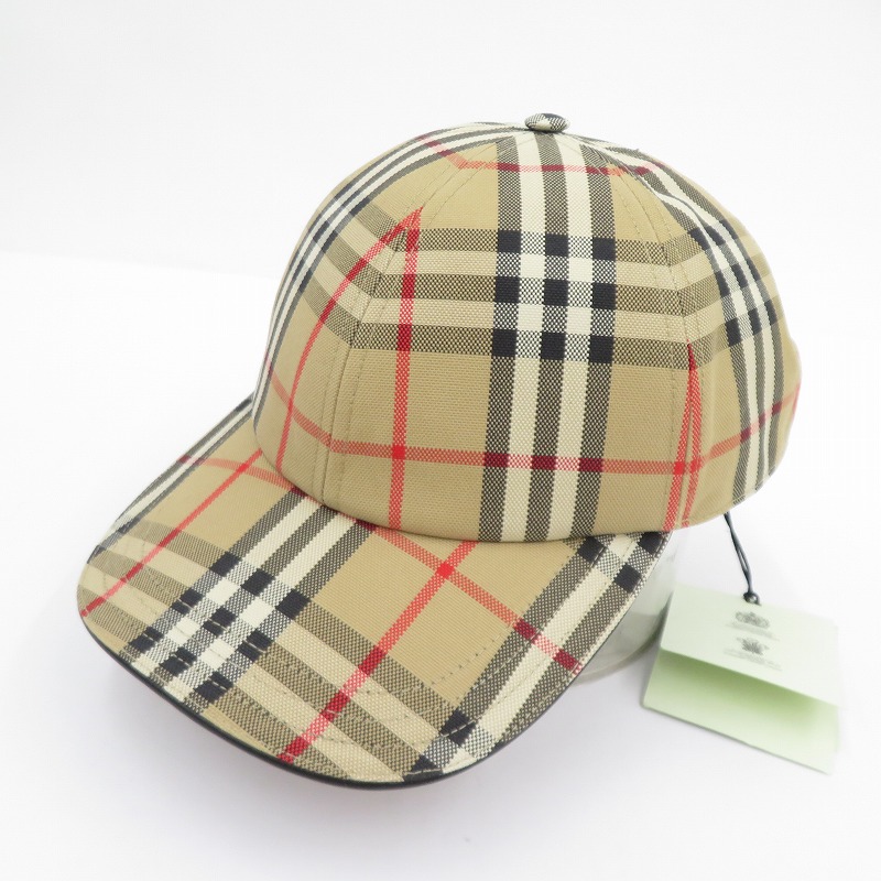 【中古】BURBERRY | バーバリー ヴィンテージチェックベースボールキャップ  8068041 ベージュ 大いさ：L【瀬戸大橋店】