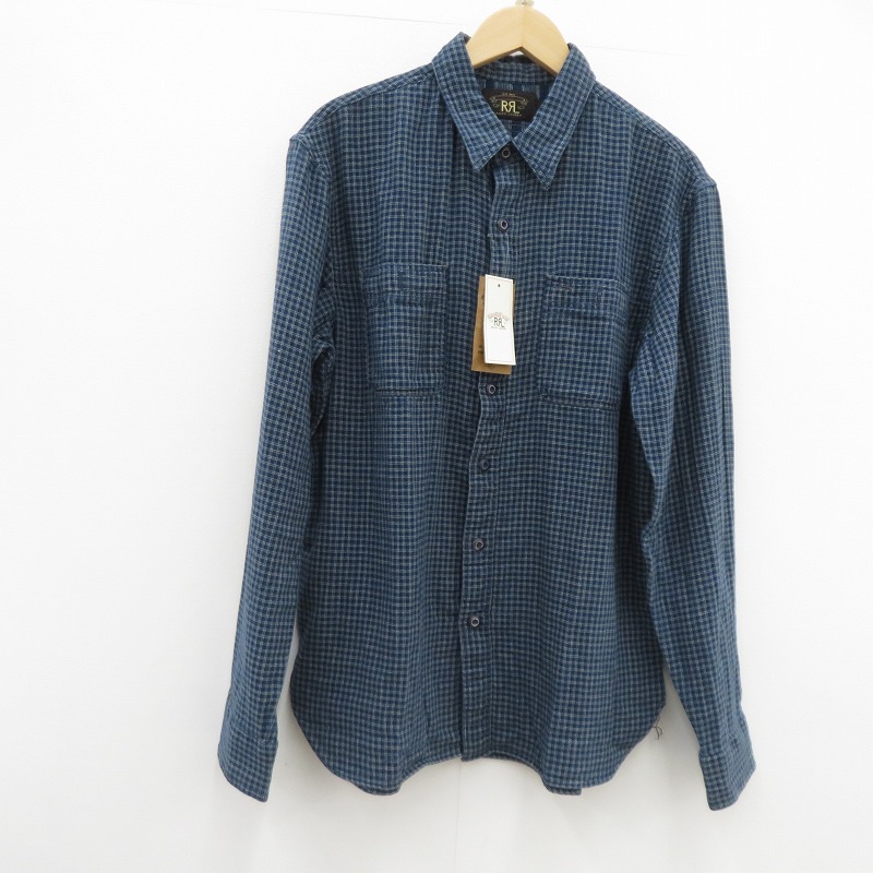 【中古】RRL(RALPH LAUREN) | ダブルアールエルラルフローレン 長袖シャツ ネイビー サイズ：M【瀬戸大橋店】