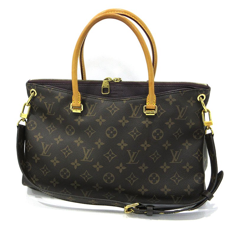 【中古】LOUIS VUITTON | ルイ・ヴィトン モノグラム パラス 2way御徒面子 トートバッグ M40906 赤銅色【三重中央局】