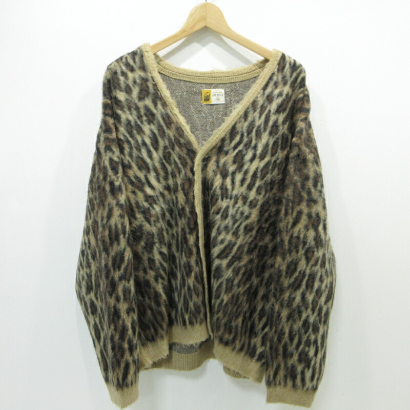 【中古】SAINT MICHAEL | セントマイケルセイントマイケル MOHAIR CARDIGAN LEOPARD モヘヤジレー ジレー sm-ys1-0000-059 赤銅色 大きさ：XL【三重中央局】