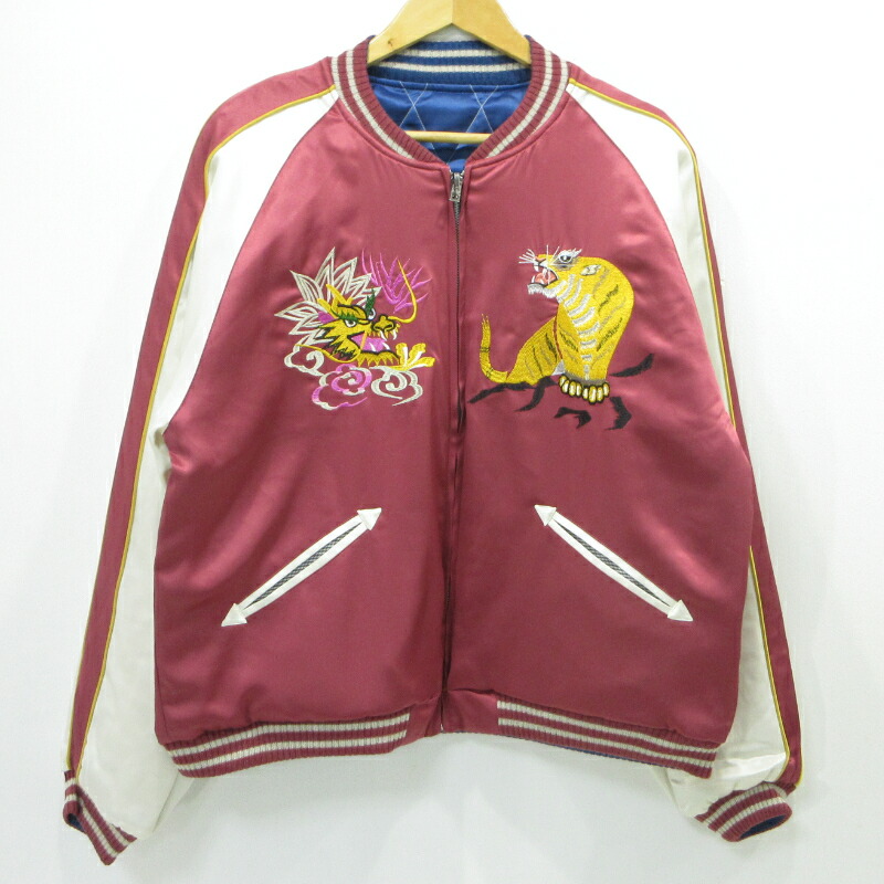 【中古】SAPEur | サプール リバーシブルスカジャン スーベニアジャケット A0024-491 ピンク サイズ：M【三重本店】