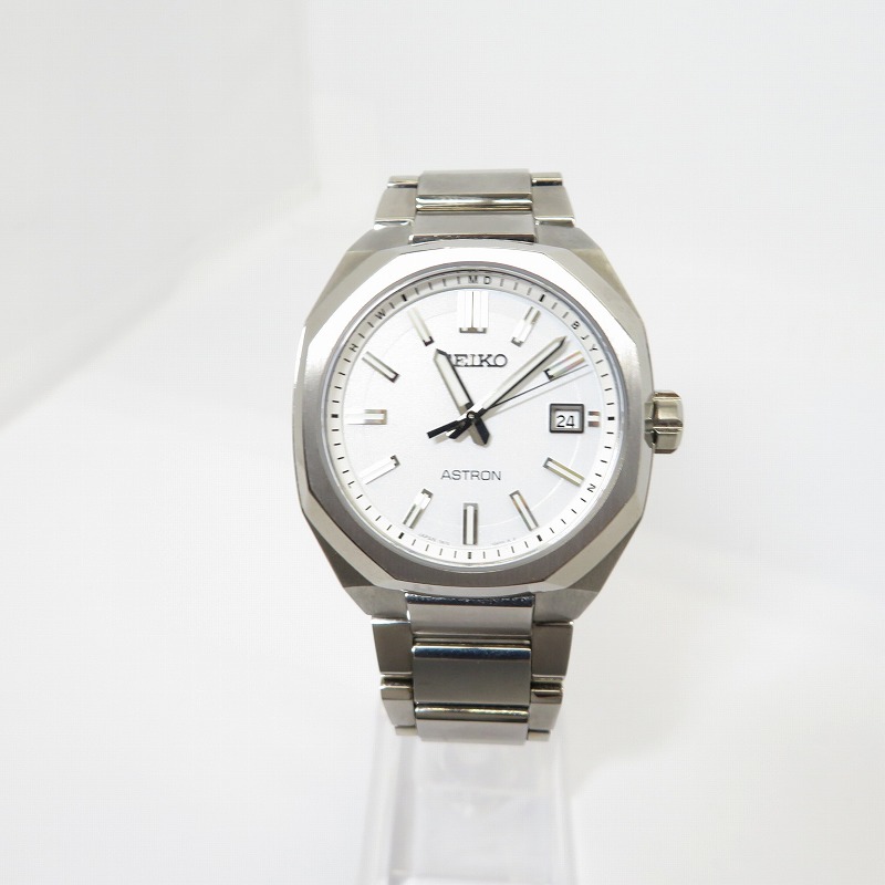 【中古】SEIKO | セイコー STRON NEXTER 腕時計 アナログ電波ソーラー SBXY081 ホワイト【瀬戸大橋店】