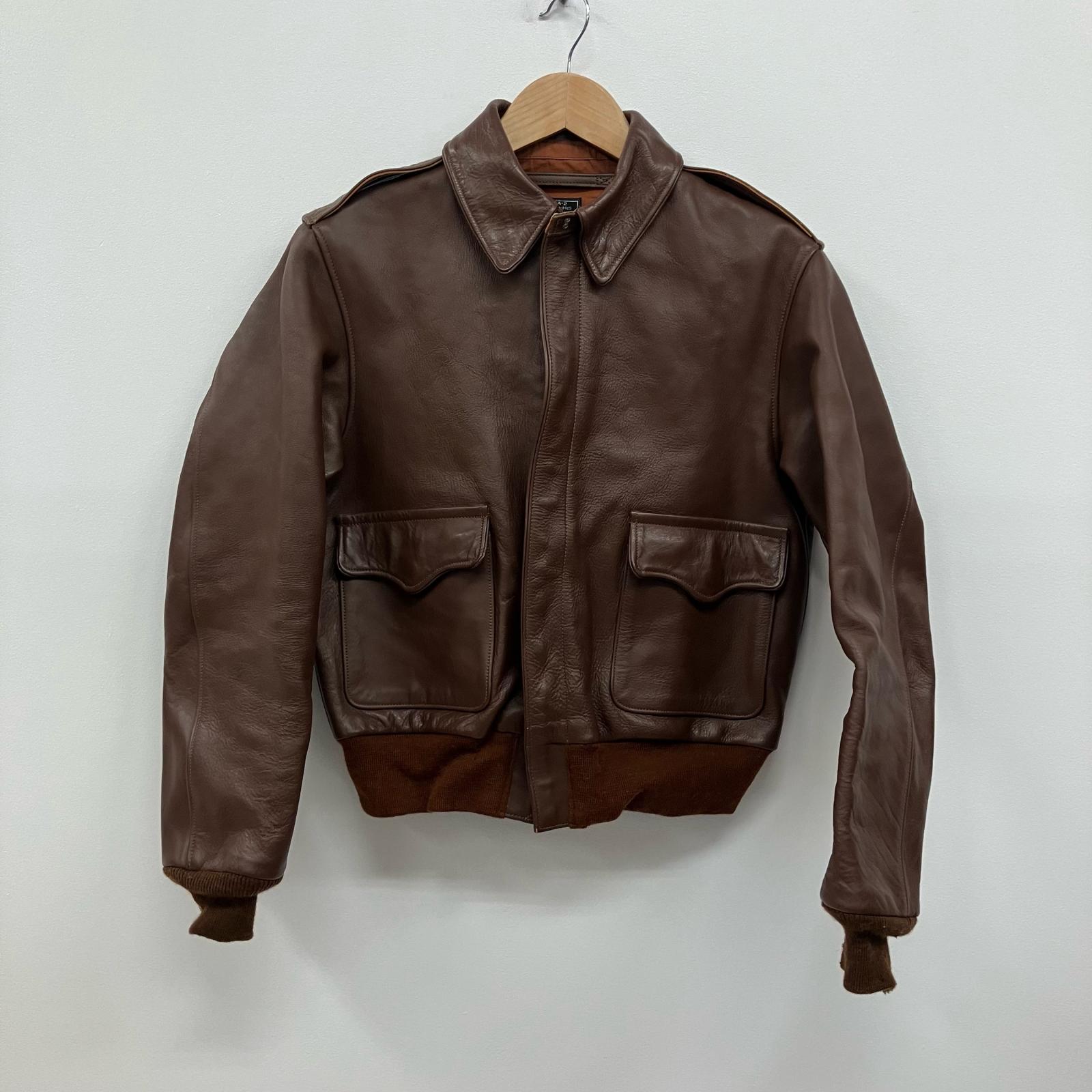 【中古】The REAL McCOY'S | ザリアルマッコイズ A-2 レザー ブラウン サイズ:36【イオン広店】