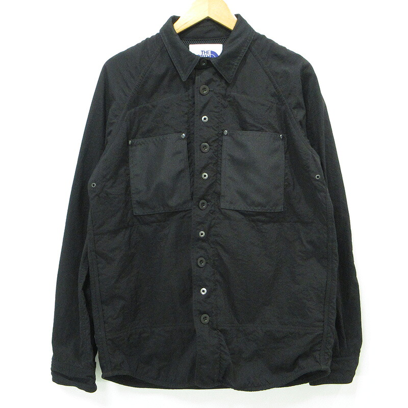 【中古】eYe COMME des GARCONS JUNYA WATANABE MAN | アイコムデギャルソンジュンヤワタナベマン × THE NORTH FACE ザノースフェイス リバーシブルオックスジャケット 25ss ロゴ刺繍マルチポケットナイロンジャケット WO-B902 ブラック サイズ：M【三重本店】