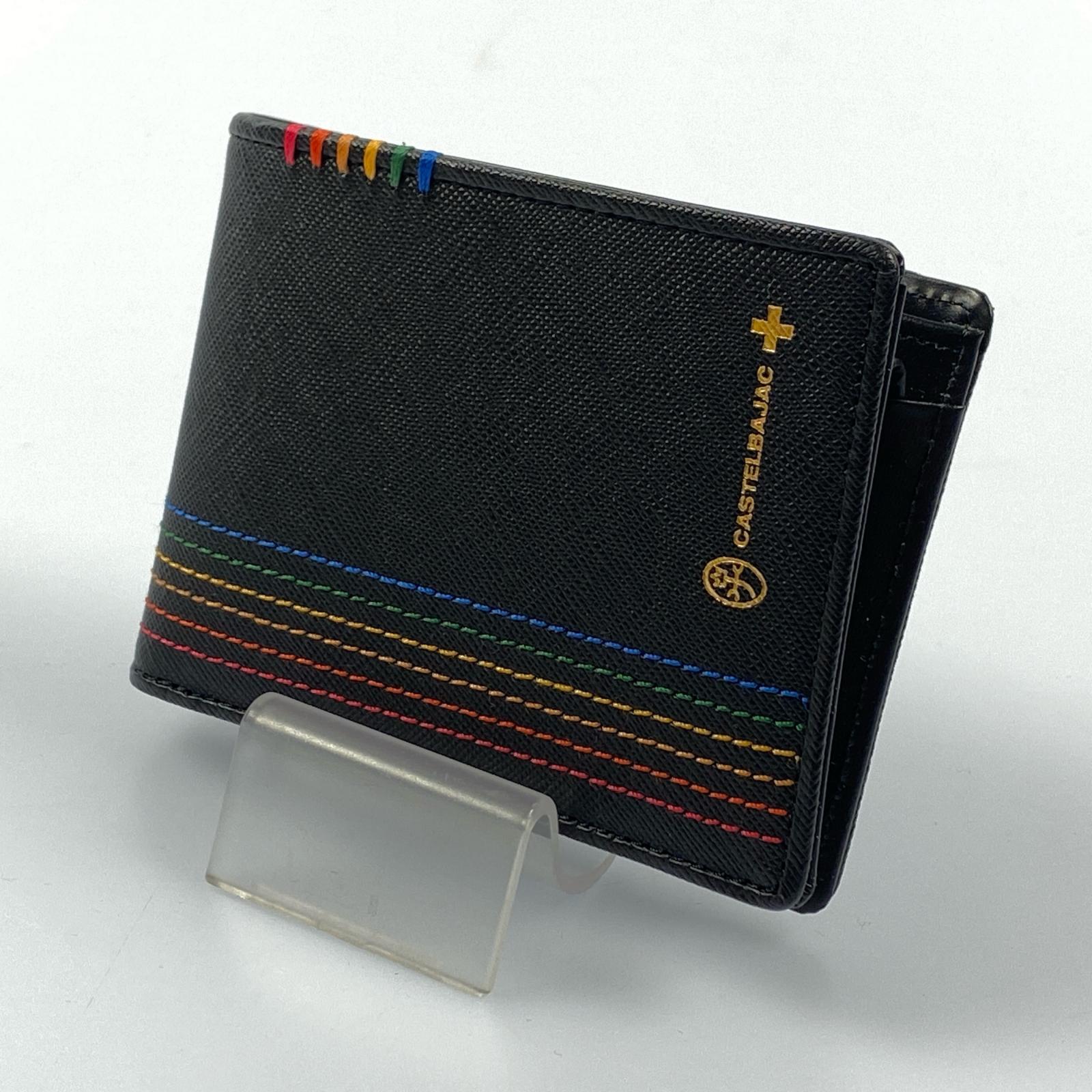 【中古】CASTEL BAJAC | カステルバジャック SEST 二つ折り財布 027603 ブラック【姫路東店】