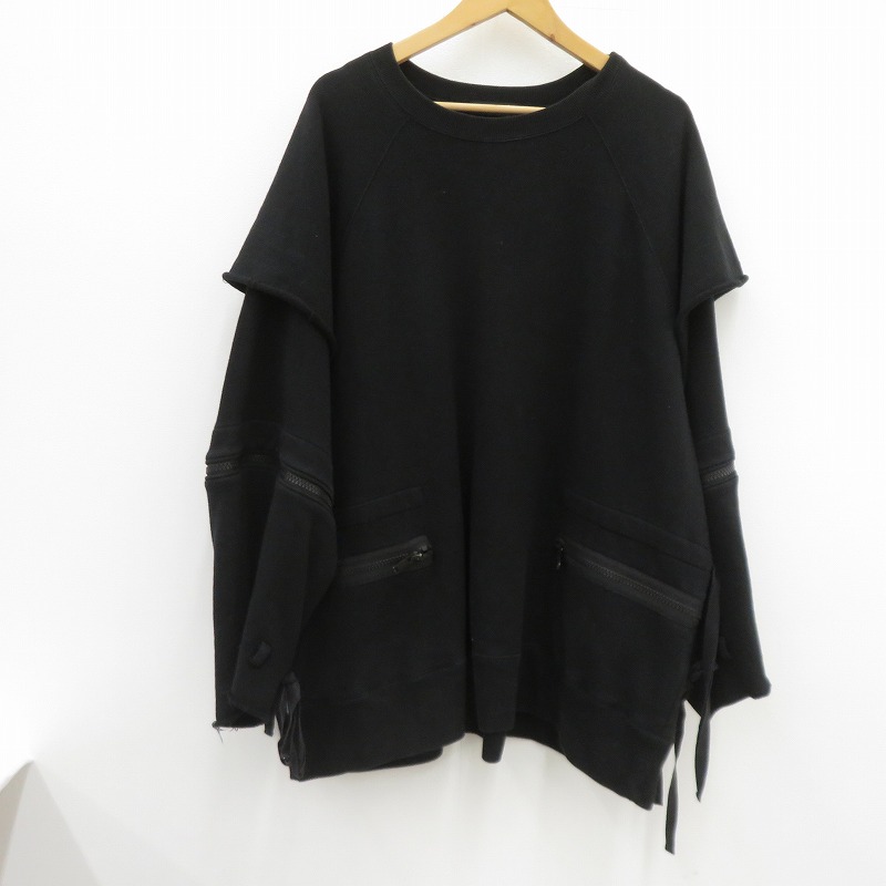 【中古】UNDERCOVER | アンダーカバー ジップレイヤード スウェット ブラック サイズ：3【瀬戸大橋店】 11,544円