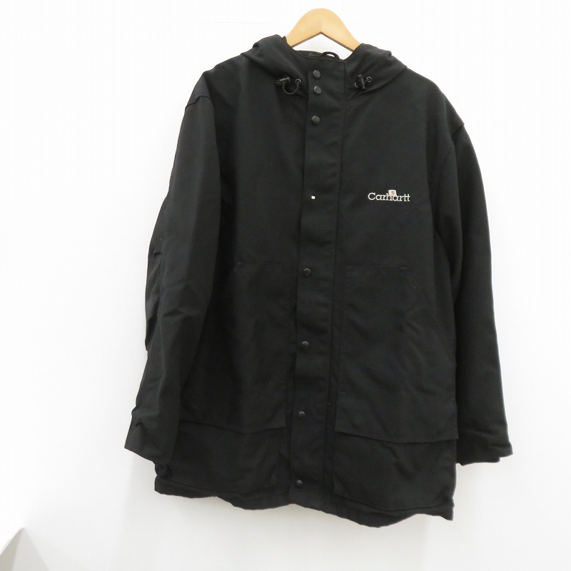 【中古】Carhartt | 鉄道車両ハート型 エクストリームコート 上衣 90s~00s  C50 黒いこと 大きさ：曖昧模糊たる【瀬戸大橋店】