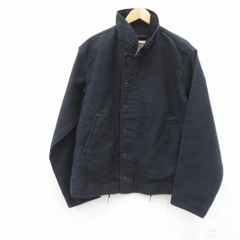 【中古】RRL(RALPH LAUREN) | ダブルアールエルラルフローレン JUNGLE CLOTH DECK JACKET 甲板上衣  MNRROTW16020053 黒いこと 大きさ：M【瀬戸大橋店】