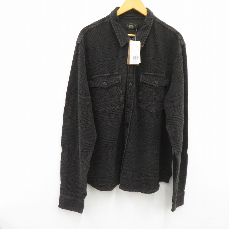 【中古】RRL(RALPH LAUREN) | ダブルアールエルラルフローレン 長袖シャツ MNRRKNI16820197 ブラック サイズ：XL【瀬戸大橋店】