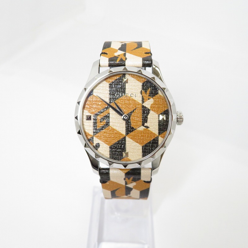 【中古】GUCCI | グッチ Gﾀｲﾑｽ ウオッチ アナログクオーツ YA1264206 ベージュ【瀬戸大橋店】