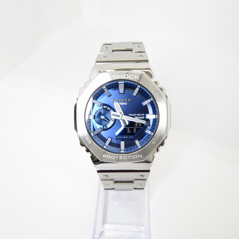 【中古】G-SHOCK | ジーショック FULL METAL/2100 Series ウォッチ アナデジソーラー GM-B2100AD-2AJF しろがね色【瀬戸大橋店】