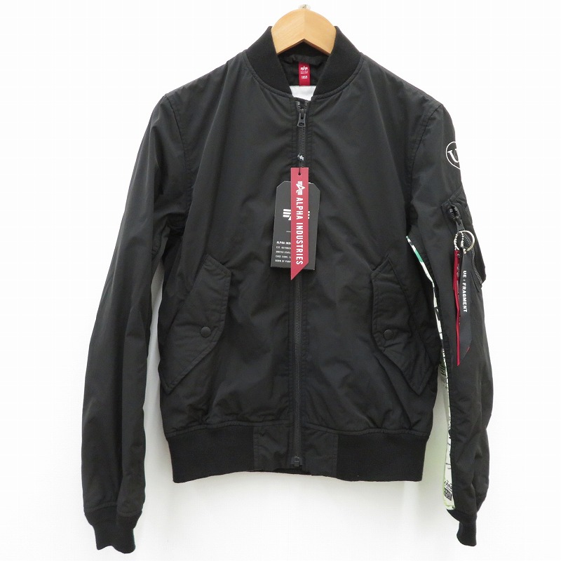 【中古】uniform experiment | ユニフォームエクスペリメント ASGER JORN ALPHA MA-1 ミリタリー上衣 UE-210000 黒いこと 大いさ：1【瀬戸大橋店】