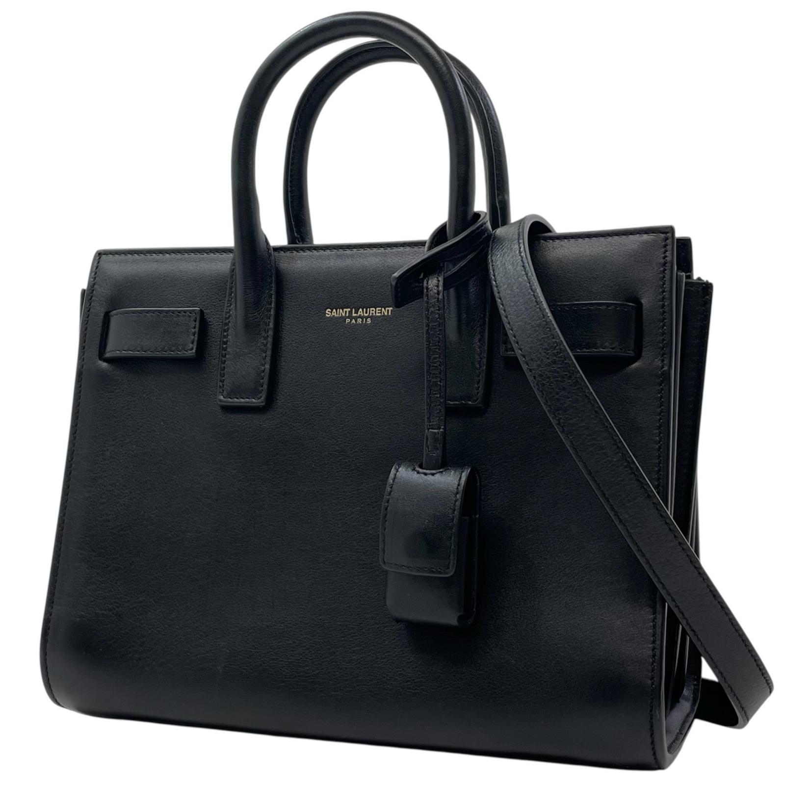 【中古】SAINT LAURENT | サンローラン サック ド ワット秒 ナノ 2way ショルダーバッグ ハンドバック 黒いこと【尾張小牧店】