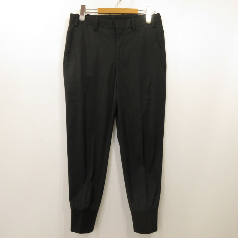 【中古】NEIL BARRETT | ニールバレット MATT NYLON RIB CUFFS TROUSER パンツ PBPA78SH-A019 国内正規品 ブラック【姫路東店】｜お宝市番館
