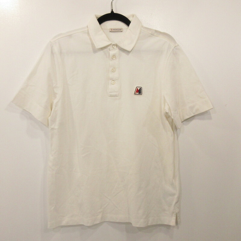 【中古】MONCLER | モンク軌跡 MAGLIA POLO MANICA CORTA スポーツシャツ F20918A71800 国内定め事品 白いこと 大きさ：M【姫路東店】
