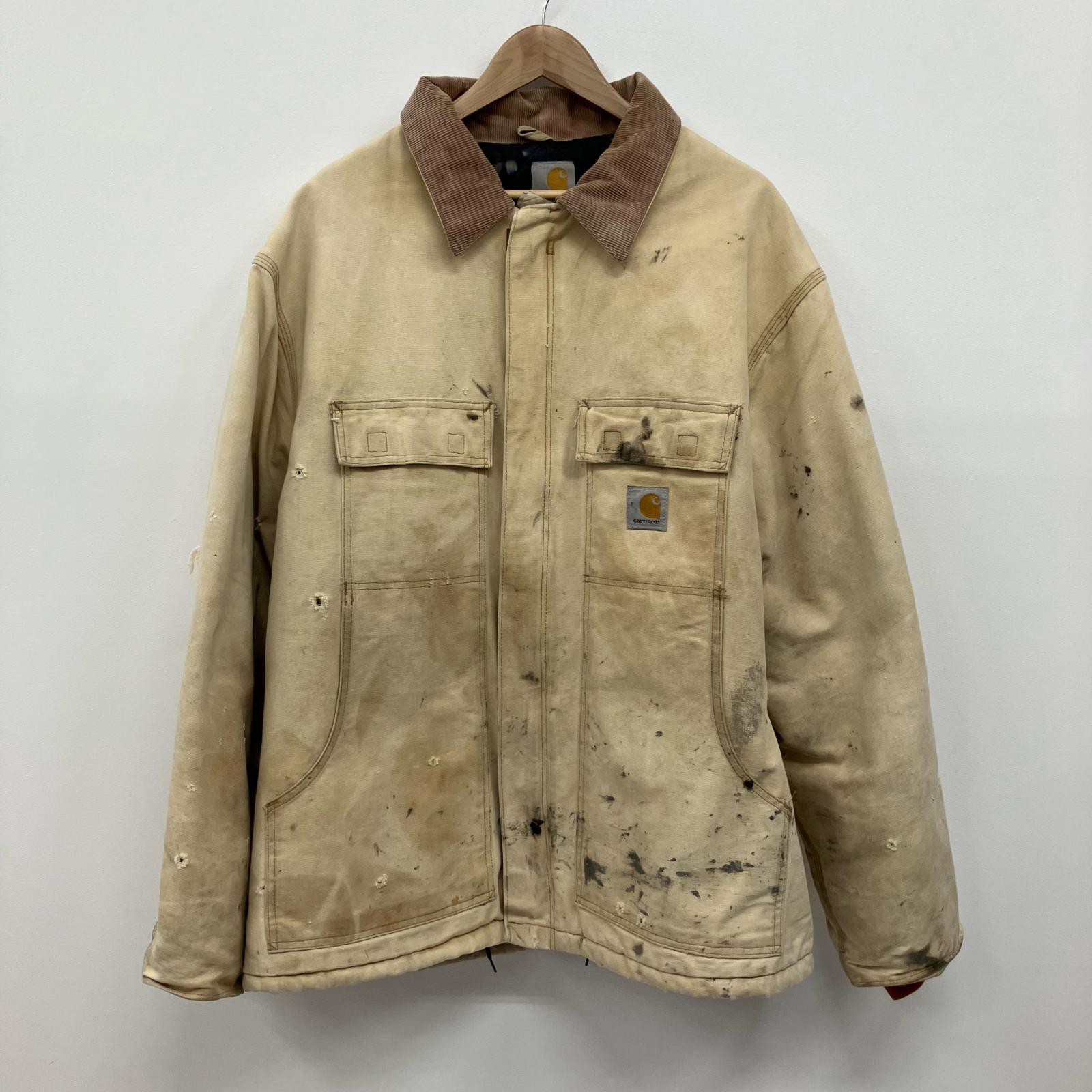 【中古】Carhartt | 鉄道車両ハート型 トラディショナルジャケット 余分の物アウター ベージュ【イオン広店】