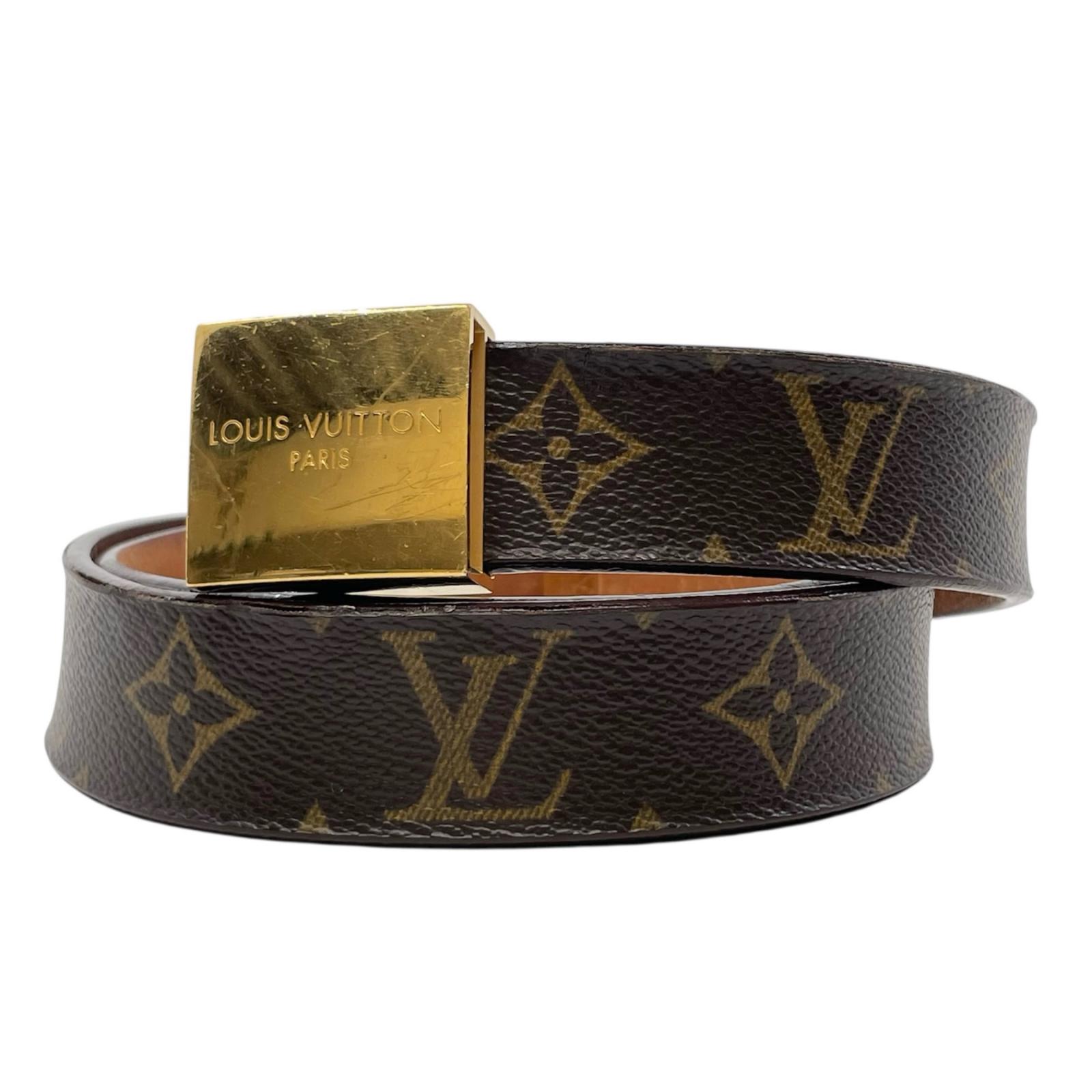【中古】LOUIS VUITTON | ルイ・ヴィトン 胴締め キャレ モノグラム 胴締め M6801 赤銅色【尾張小牧店】 メンズベルト-バッグ・小物・ブランド雑貨