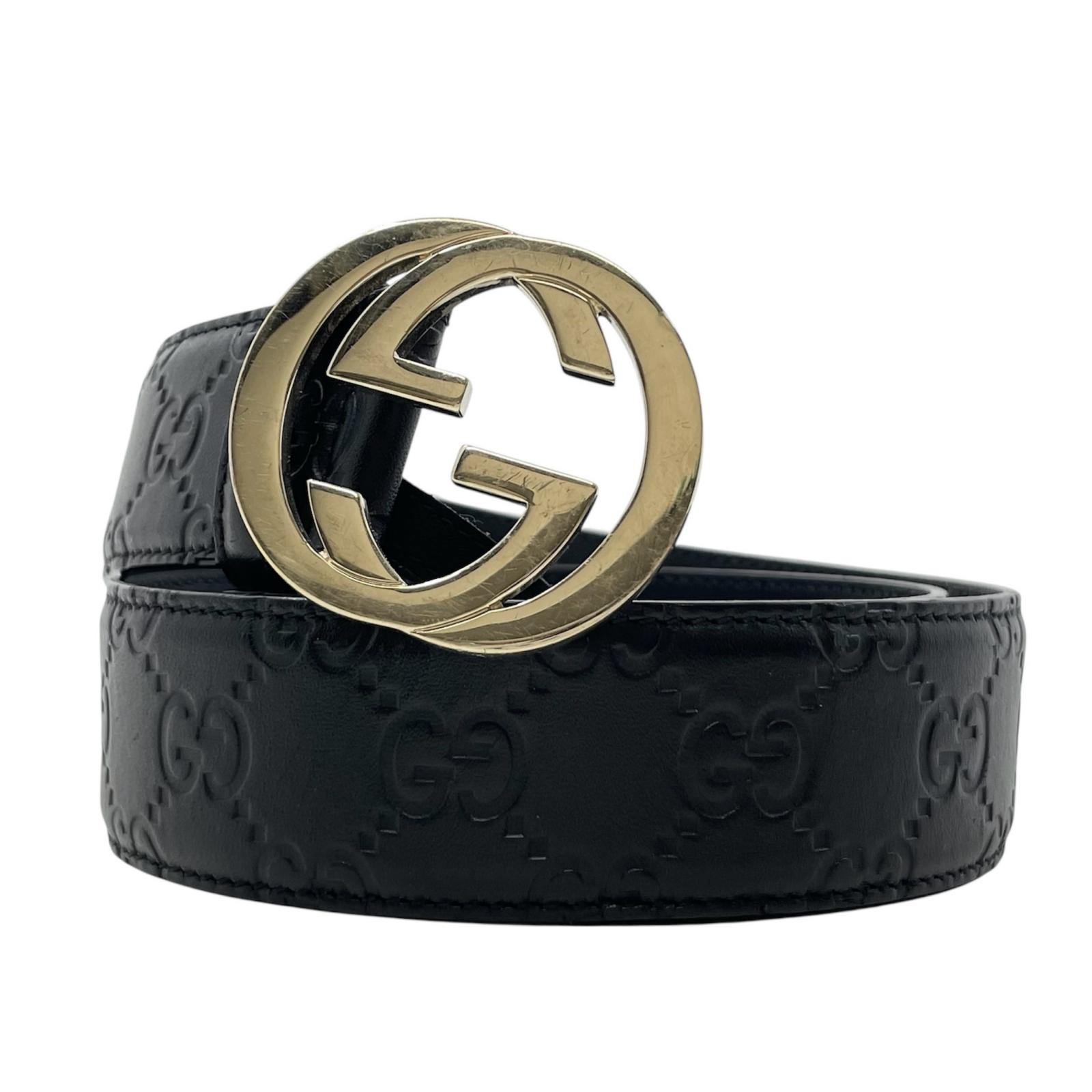 【中古】GUCCI | グッチ インターロッキングG 胴締め 370543 黒いこと【尾張小牧店】