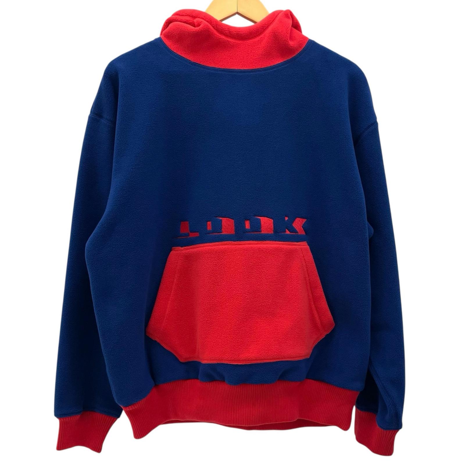 【中古】LQQK STUDIO | ルックスタジオ 25AW FLEECE HOODIE 長袖パーカー LQA25FH06 ブルー×レッド サイズ：M【尾張小牧店】【専】