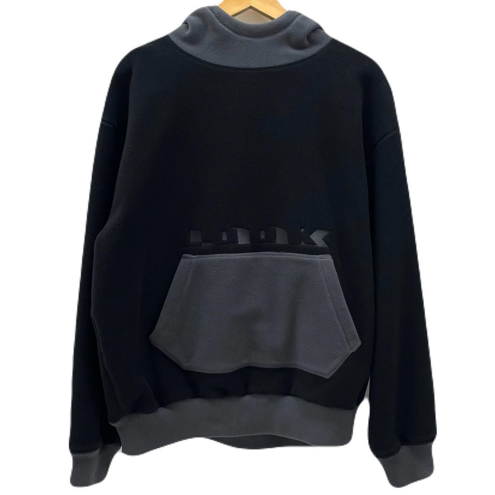 【中古】LQQK STUDIO | ルック作業場 25AW FLEECE HOODIE 長袖パーカー LQA25FH06 黒いこと×薄墨色 大いさ：L【尾張小牧店】【専】 パーカー-トップス
