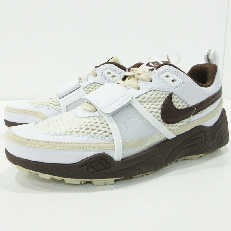 【中古】NIKE | ナイキ ZOOM FIELD JAXX Travis Scott ズーム フィールド ジャックス トラヴィス・スコット カクタスジャック スニーカー HQ3073-100 ブラウン サイズ：27.0cm【三重本店】｜お宝市番館