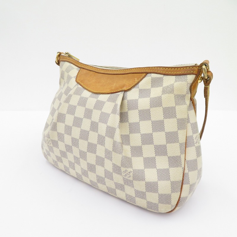 【中古】LOUIS VUITTON | ルイ・ヴィトン ダミエ アズール シラクーサ PM ショルダーバッグ N41113 ベージュ系【瀬戸大橋店】