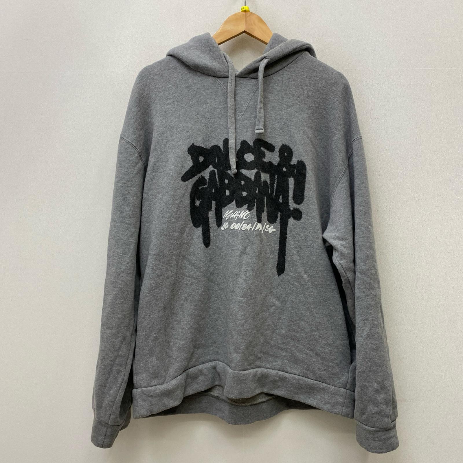 【中古】DOLCE \u0026 GABBANA | ドルチェアンドガッバーナ graphic logo hoodie パーカー G9VU7T FU77G 薄墨色 大きさ：52【加古川店】