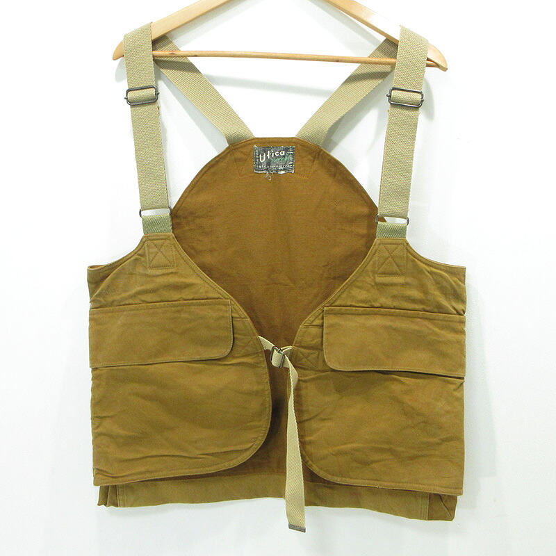 【中古】OLD | オールド UTICA DUXBAK ユーティカダックスバック マルチポケットベスト 30's～40's ライトブラウン サイズ：記載なし【三重本店】