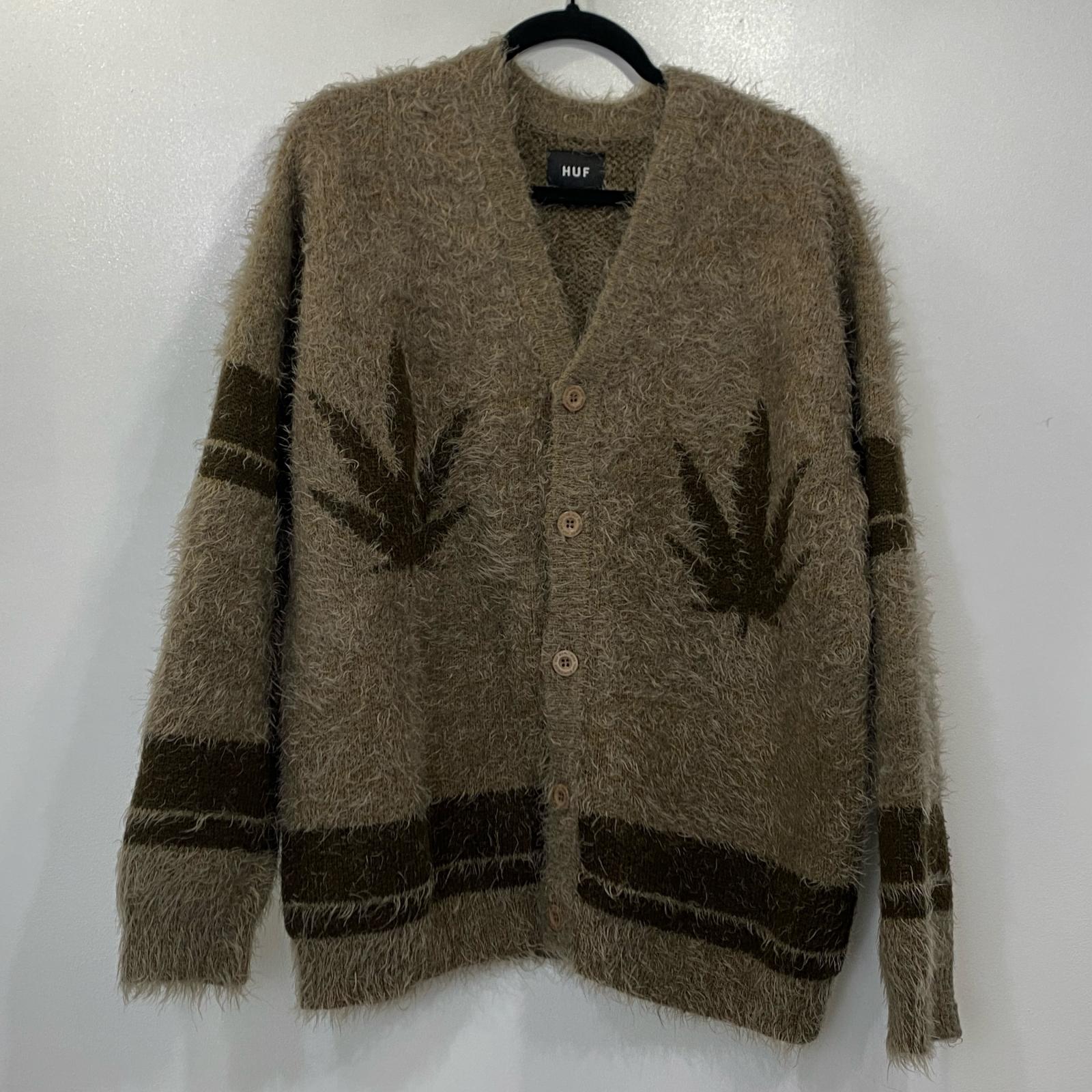 【中古】HUF | ハフ ×PLEASURES OUTRO CARDIGAN ジレー KN00380 赤銅色 大きさ：XL【姫路東店】