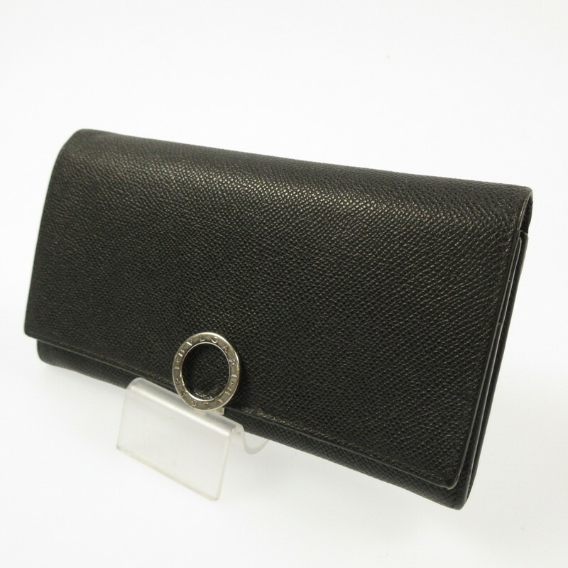 【中古】BVLGARI | ブル小峡谷 二つ折り紙入れ 289378 黒いこと【姫路東店】