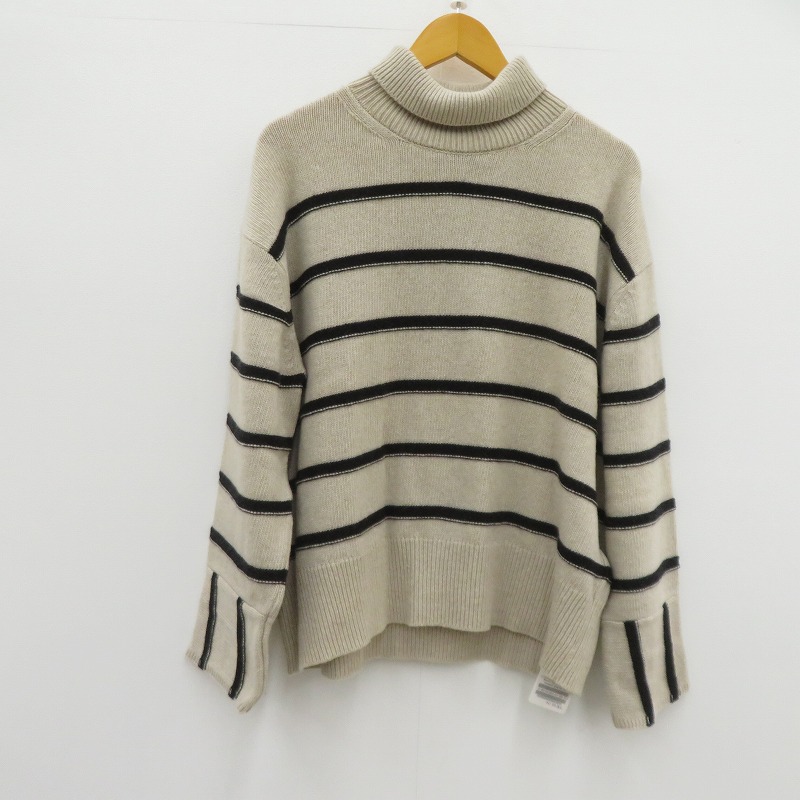 【中古】IENA | イエナ DAGMAR /STRIPE KNIT 21年 スウェーター 21-080-910-0013-3-0 ベージュ 大きさ：FreeSize【瀬戸大橋店】