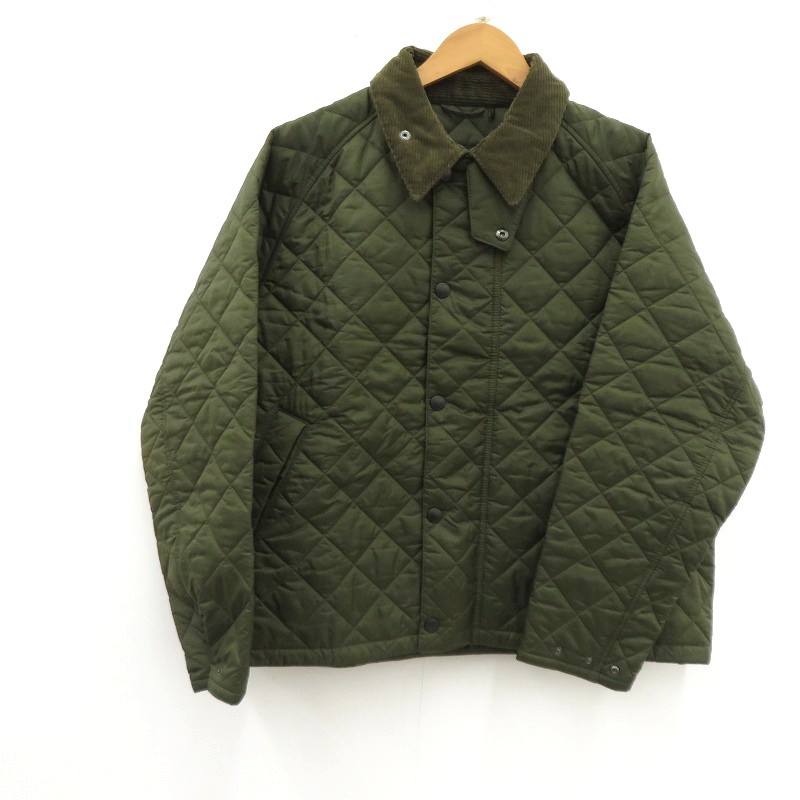 【中古】Barbour | バーブァー TRANSPORT QUILTEDJACKET キルティングジャケット 242MQU1796 カーキ サイズ：40【瀬戸大橋店】