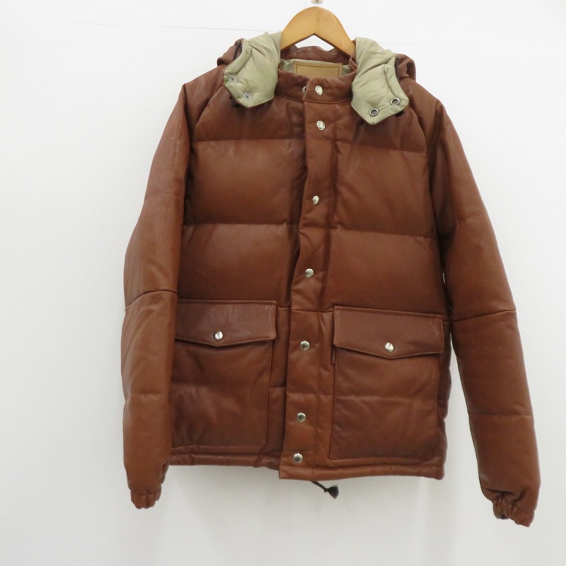 【中古】WEIRDO | ウィアード GOAT SKIN DOWN JACKET 'GROWN UP' レザー ダウンジャケット WRD-19-AW-01 ブラウン サイズ：S【瀬戸大橋店】