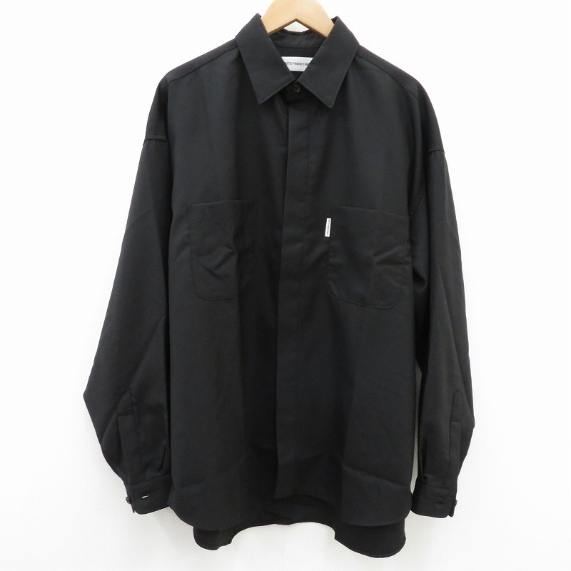 【中古】COOTIE | クーティー TECHWOOL Fly Front L/S Shirt 長袖シャツ CTE-25A405 ブラック サイズ：M【瀬戸大橋店】