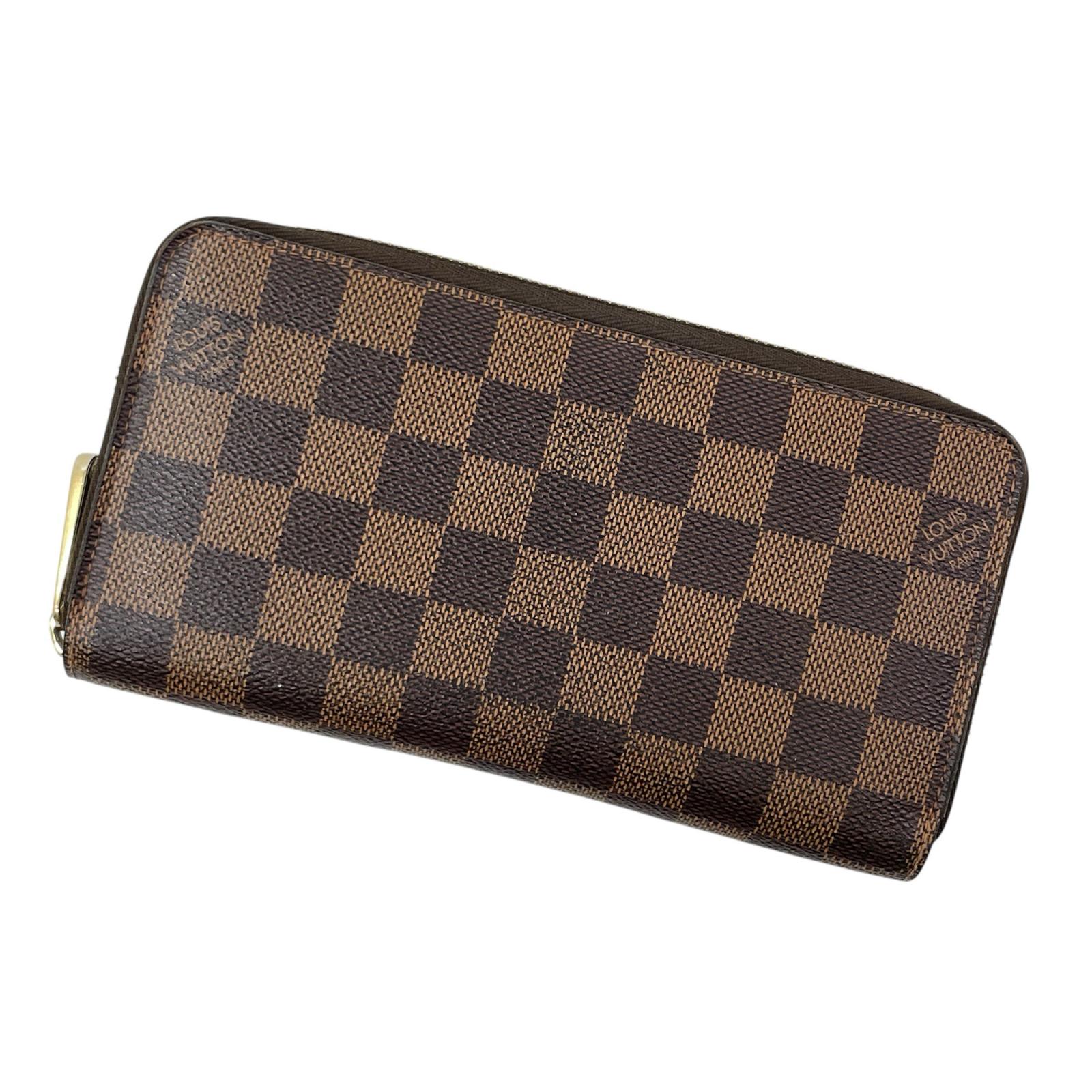 【中古】LOUIS VUITTON | ルイ・ヴィトン ジッピーウォレット旧型 ダミエ ラウンドジッパー 長紙入れ N60015 赤銅色【尾張小牧店】