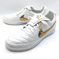 【中古】NIKE | ナイキ RONALDINHO TIEMPO LEGEND ’TOUCH OF GOLD’ スニーカー IF4389-100 白いこと×ゴールド 27.5糎【倉吉店】