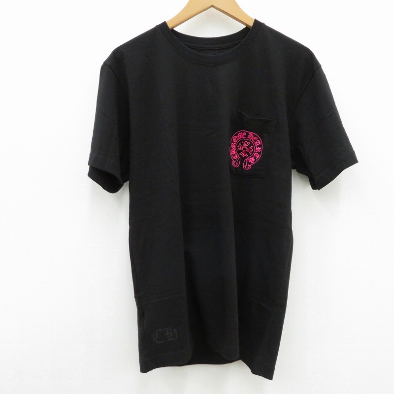 【中古】CHROME HEARTS | クロムハーツ Pink Horseshoe 半袖Ｔシャツ ブラック サイズ：L【瀬戸大橋店】